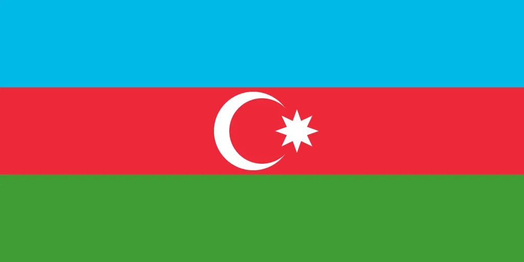 Flaga kraju AZERBEJDŻAN