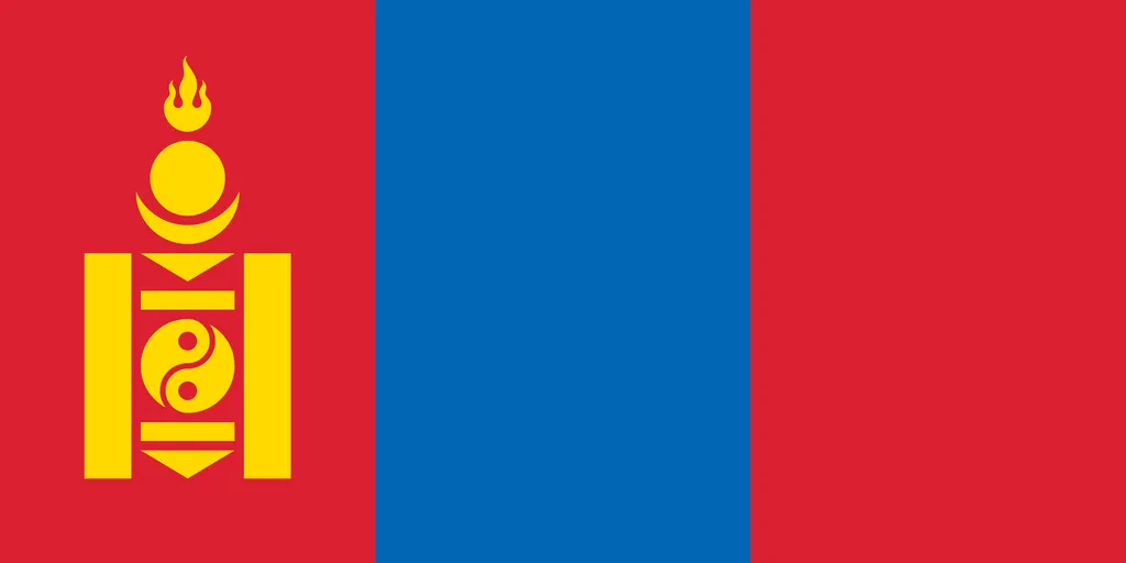 Flaga kraju MONGOLIA