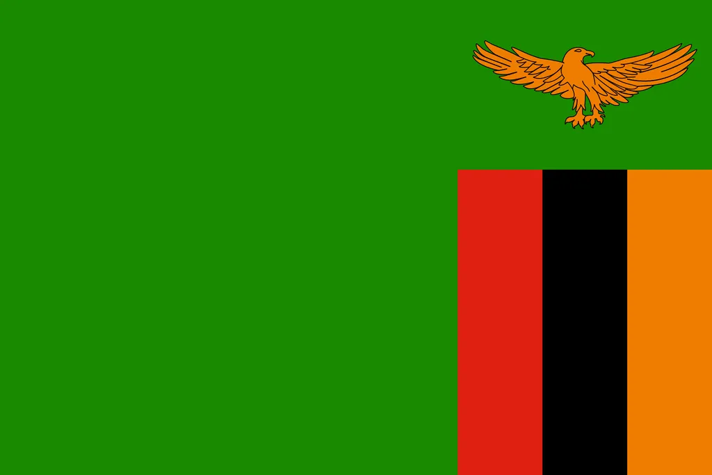 Flaga kraju ZAMBIA