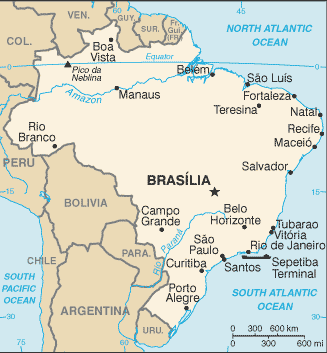 Mapa państwa BRAZYLIA