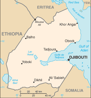 Mapa państwa DŻIBUTI