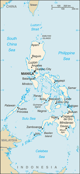Mapa państwa FILIPINY