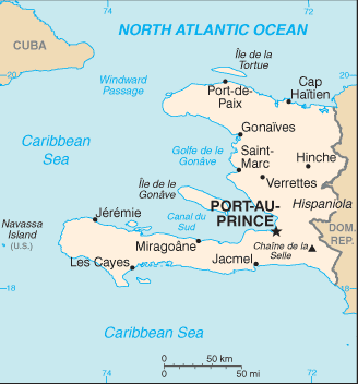 Mapa państwa HAITI