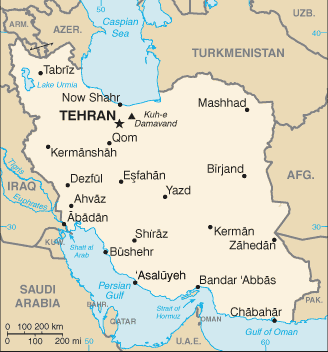 Mapa państwa IRAN