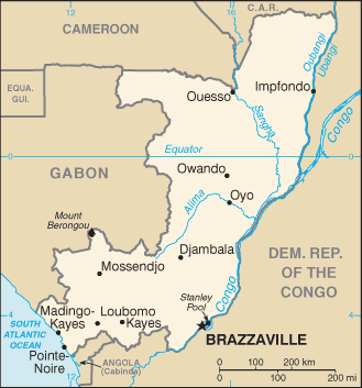 Mapa państwa KONGO