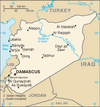 Mapa państwa SYRIA