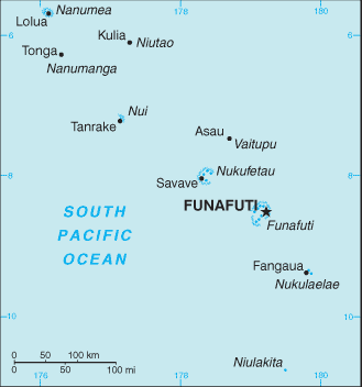 Mapa państwa TUVALU
