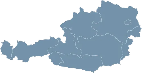 Mapa państwa AUSTRIA