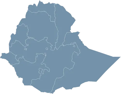 Mapa państwa ETIOPIA