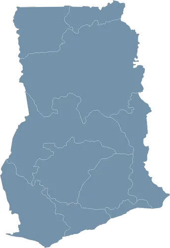 Mapa państwa GHANA