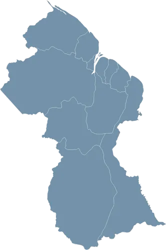 Mapa państwa GUJANA