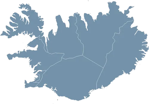 Mapa państwa ISLANDIA