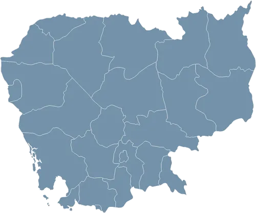 Mapa państwa KAMBODŻA
