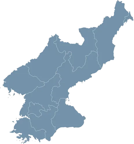 Mapa państwa KOREA PÓŁNOCNA
