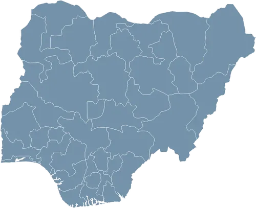 Mapa państwa NIGERIA
