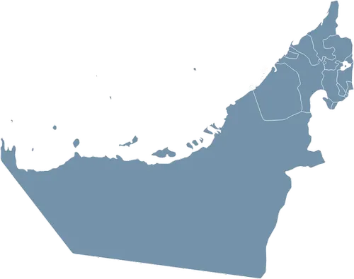 Mapa państwa ZJEDNOCZONE EMIRATY ARABSKIE